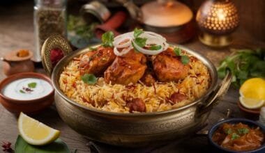 A vibrant chicken biryani recipe featuring fragrant basmati rice and tender spiced chicken.